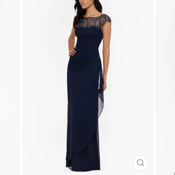 chinese dress ladies Black Lace Overlay Split Maxi Dress  Selene Dress